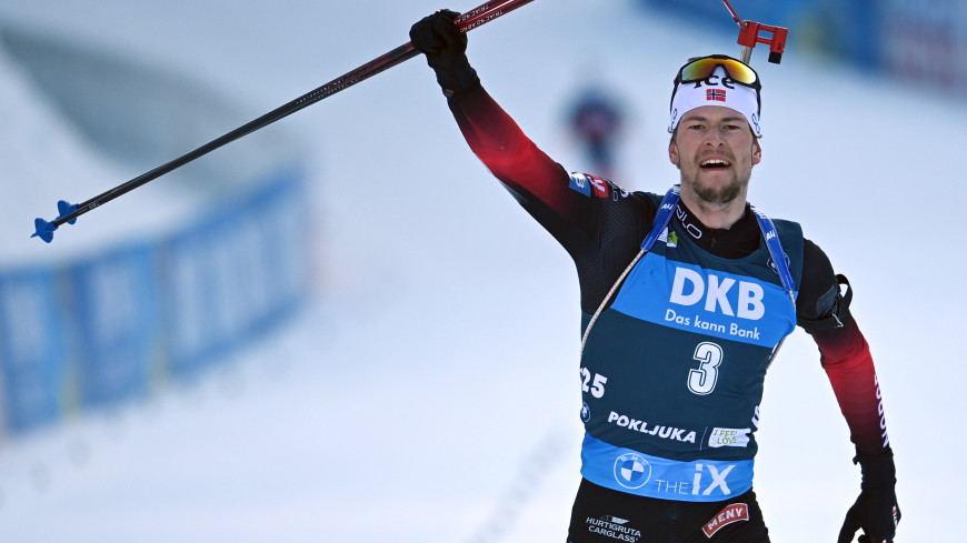 Норвежец Легрейд выиграл масс-старт на чемпионате мира по биатлону